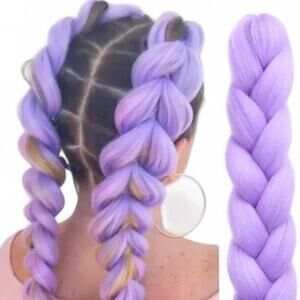 24" Lavender Purple Braided Hair Extension Rumi Cutegoth Fairycore Costume